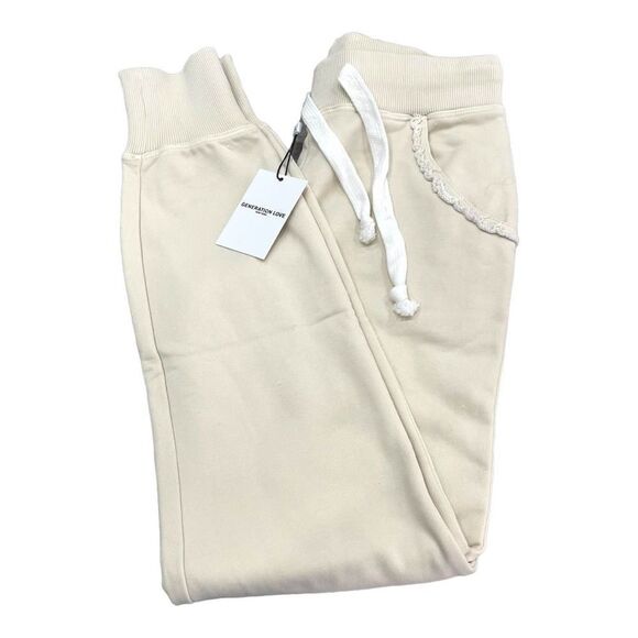 GENERATION LOVE Women’s Astra Ruffle Pant Jogger Cream XXS NWT - Picture 6 of 8